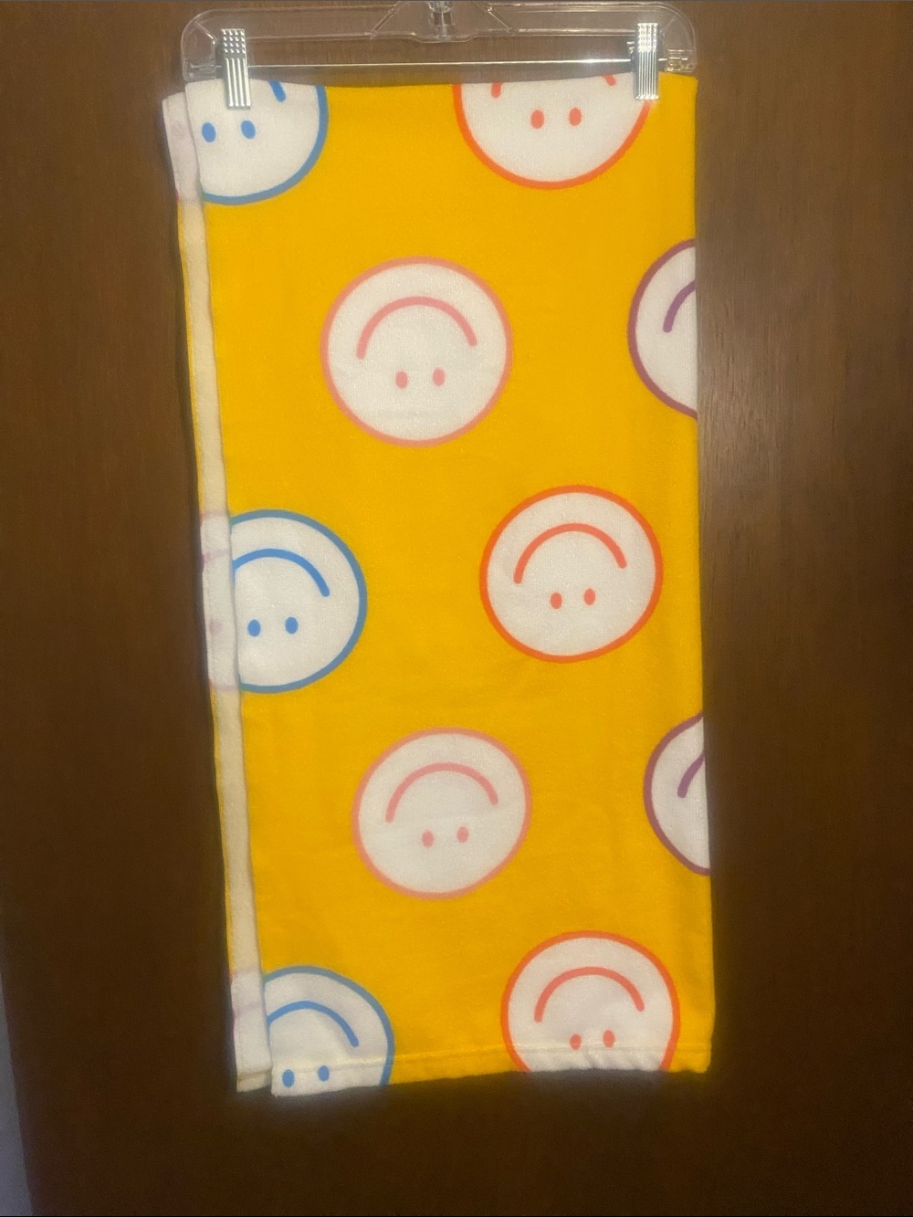 Yellow Smiley Beach Towel